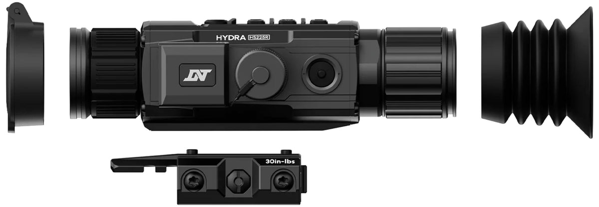 DNT Optics Hydra-LRF Multi-Function Thermal Scope with Laser Rangefinder and Ballistic Calculator - Standalone Scope, Clip-On, Handheld Monocular