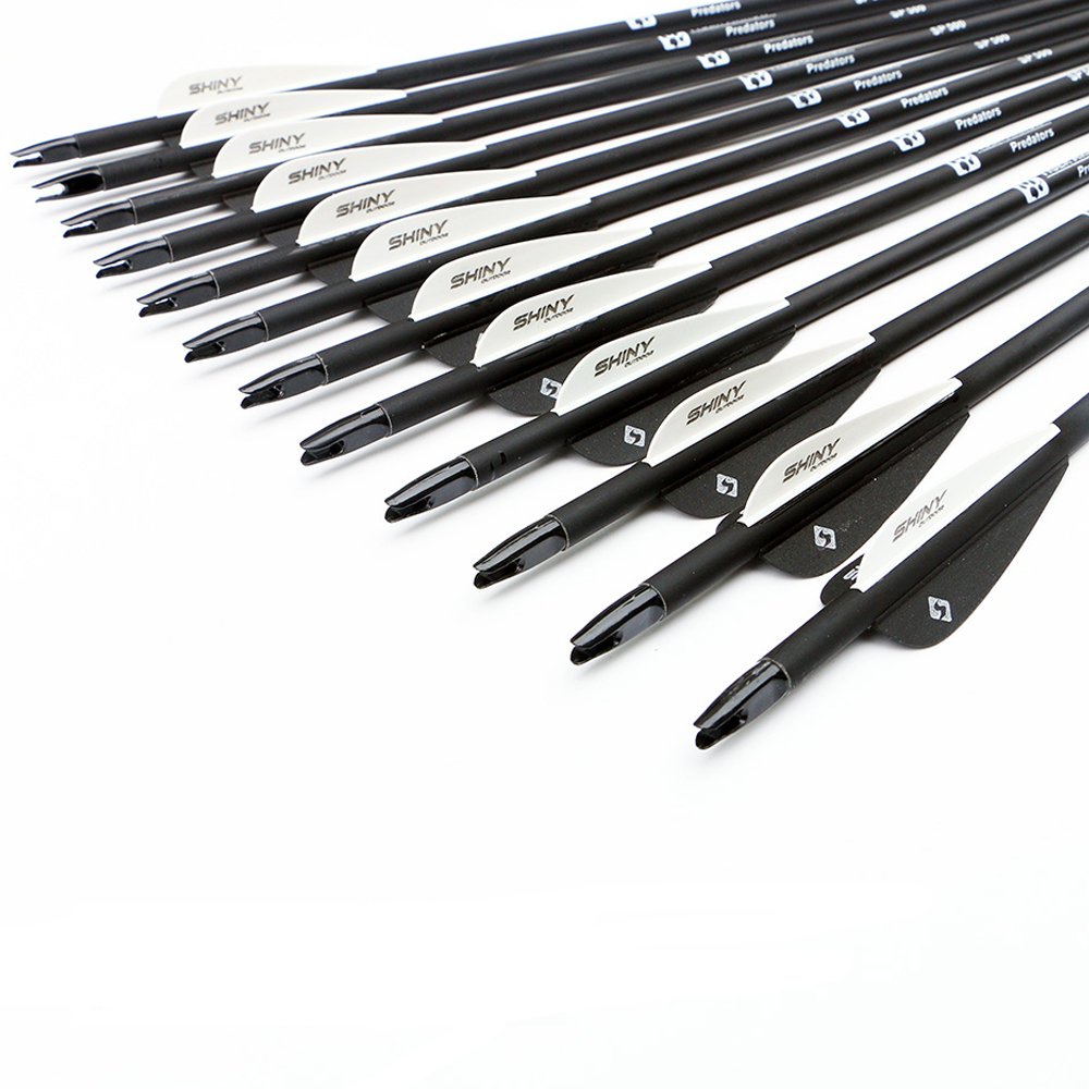 30" Carbon Arrows for Compound Recurve Bow Hunting Target