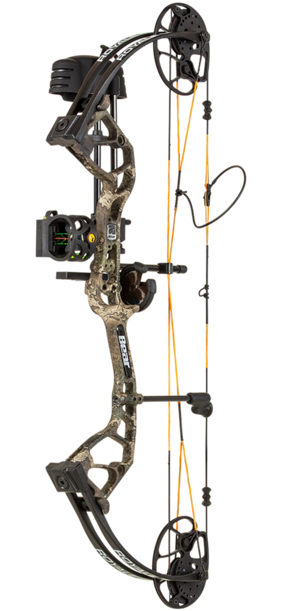 Bear Archery Royale Ready to Hunt Compound Bow Archery Set with Archery Accessories for Adults and Youths, 12”- 27” Draw Length, 5-50 Lbs Draw Weight, Up to 290 FPS