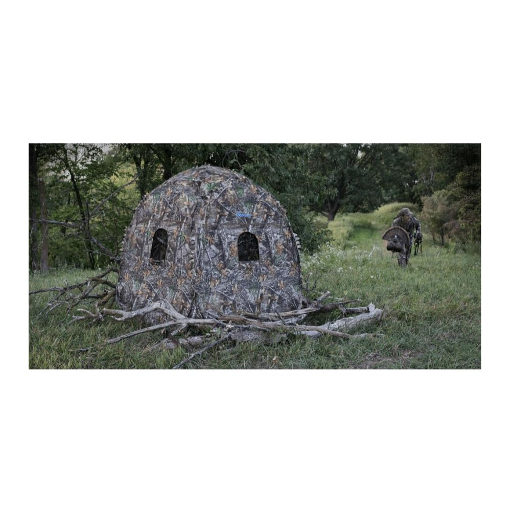 Ameristep Doghouse Run & Gun Hunting Blind | Lightweight 2 Person Ground Blind in Mossy Oak Break-Up Country, One Size