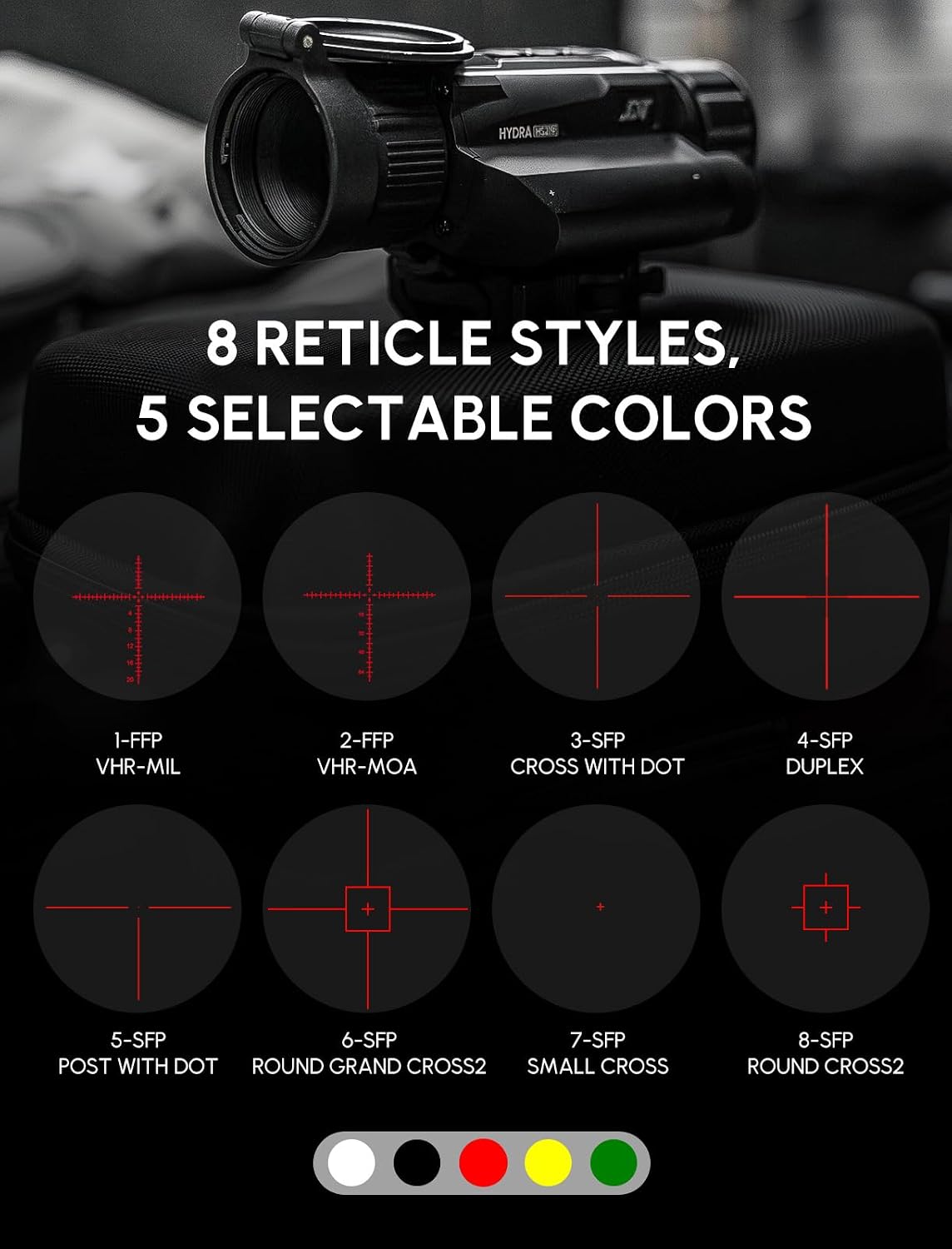 DNT Optics Hydra 256x192 19mm Multi-Function Thermal Scope, Thermal Imaging Riflescope, Standalone Clip-On, Handheld Monocular