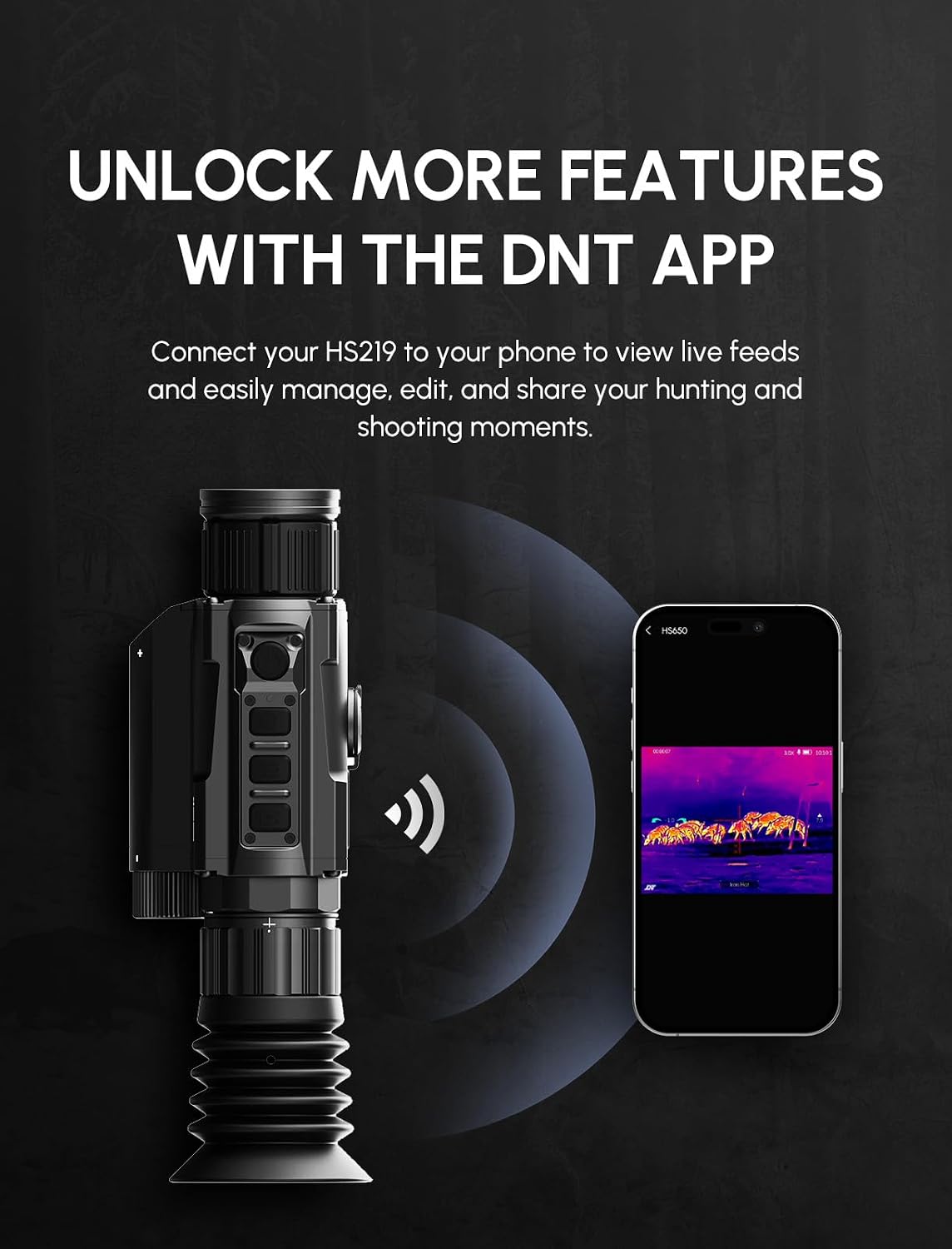 DNT Optics Hydra 256x192 19mm Multi-Function Thermal Scope, Thermal Imaging Riflescope, Standalone Clip-On, Handheld Monocular