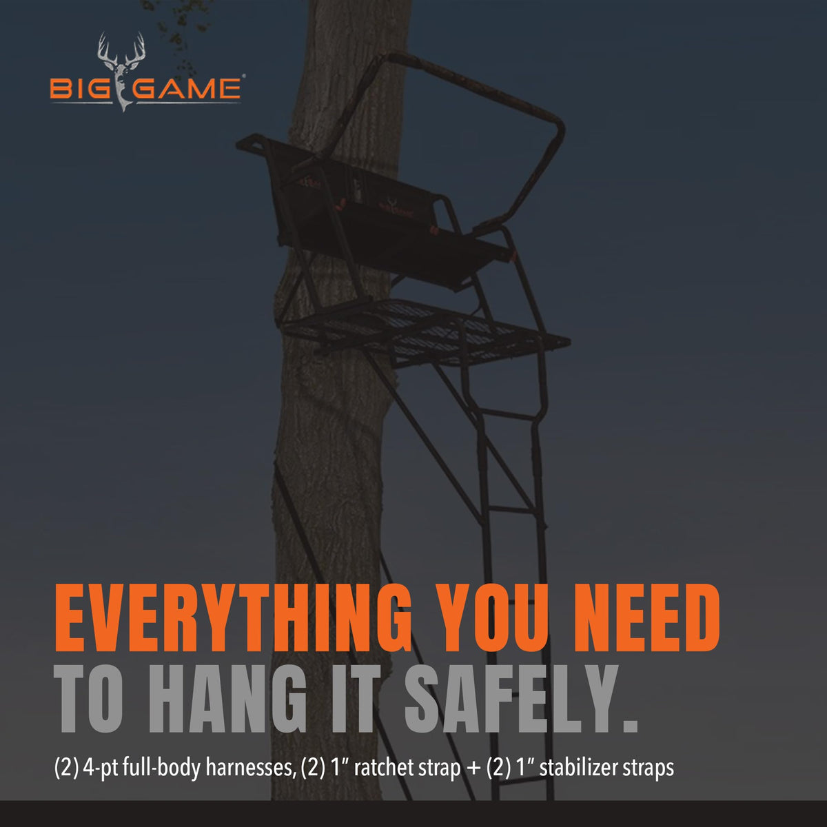 BIG GAME Ladder Tree/Tripod Stand for Hunting Deer
