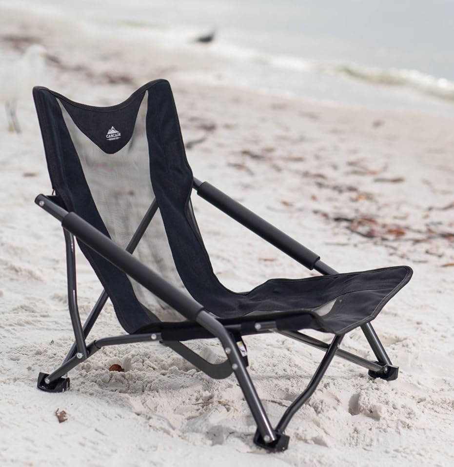 Cascade Mountain Tech Folding Camp Chair for Camping, Beach, Picnic, Barbqeues, Sporting Events with Carry Bag