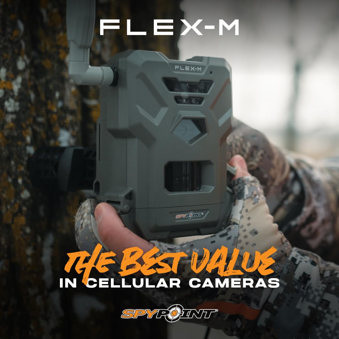 SPYPOINT Flex-M Twin, Cellular Trail Camera, Night Vision, Free Photo Plan