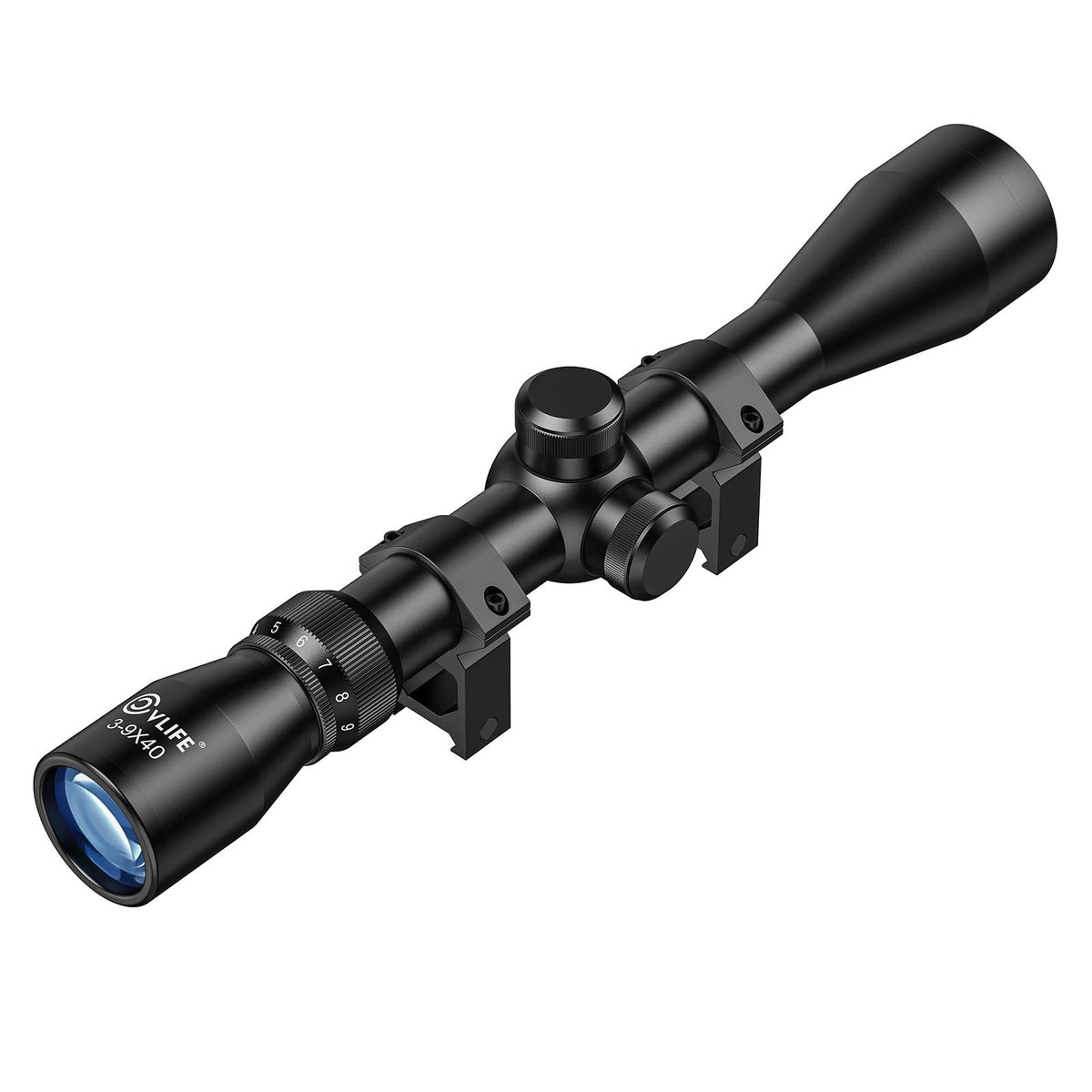 CVLIFE 3-9x40 Optics R4 Reticle Crosshair Scope with Scope Mounts