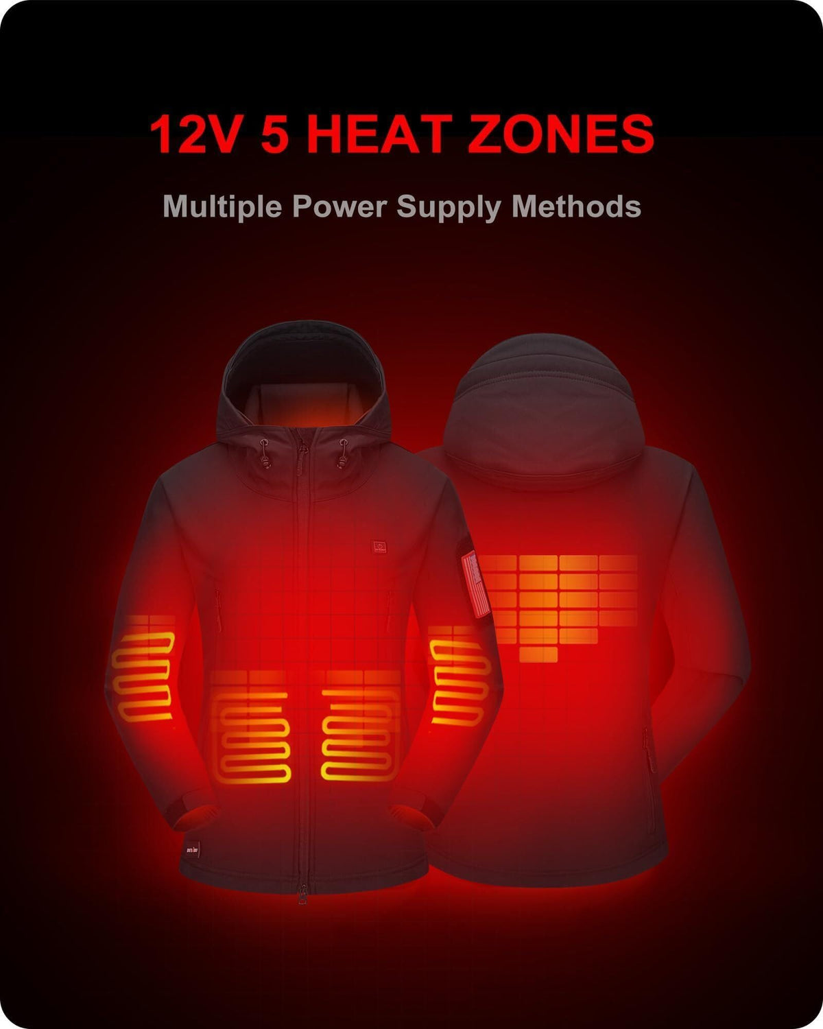 DEWBU Heated Jacket for Women with 12V Battery Pack Winter