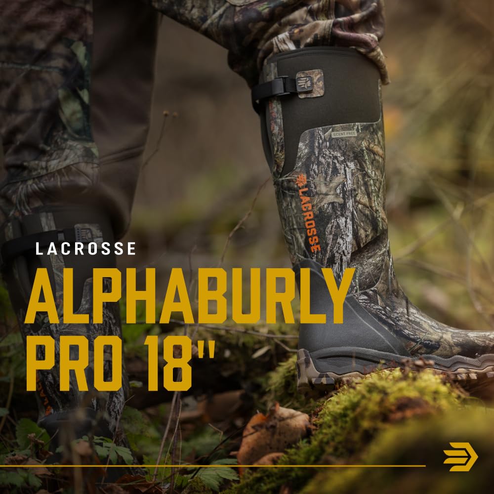 LaCrosse Burly ZXT Rubber Hunting Boots for Men, Scent Free, Waterproof