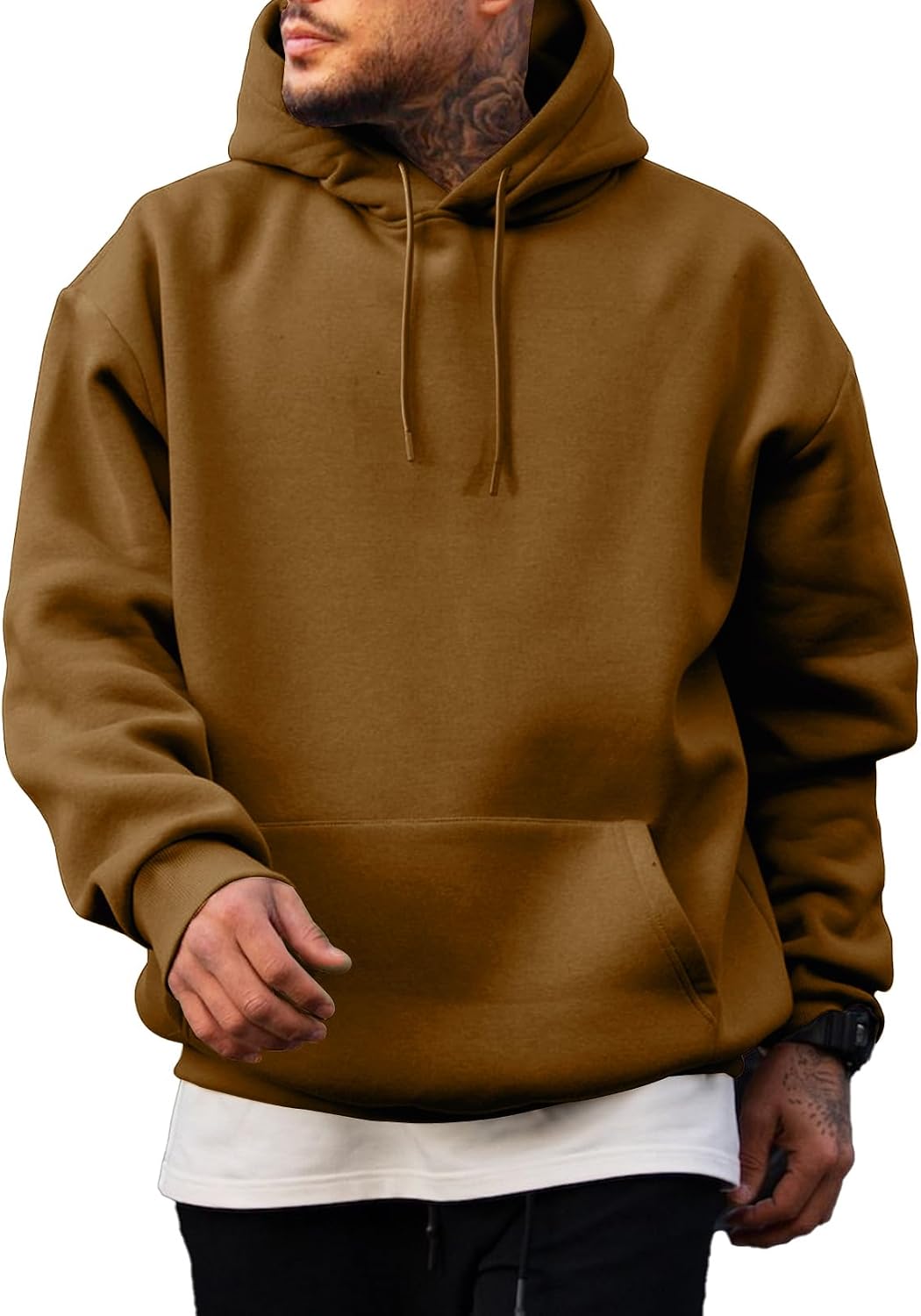 JMIERR Mens Fleece Lined Oversized Hoodie Pullover Sweatshirts