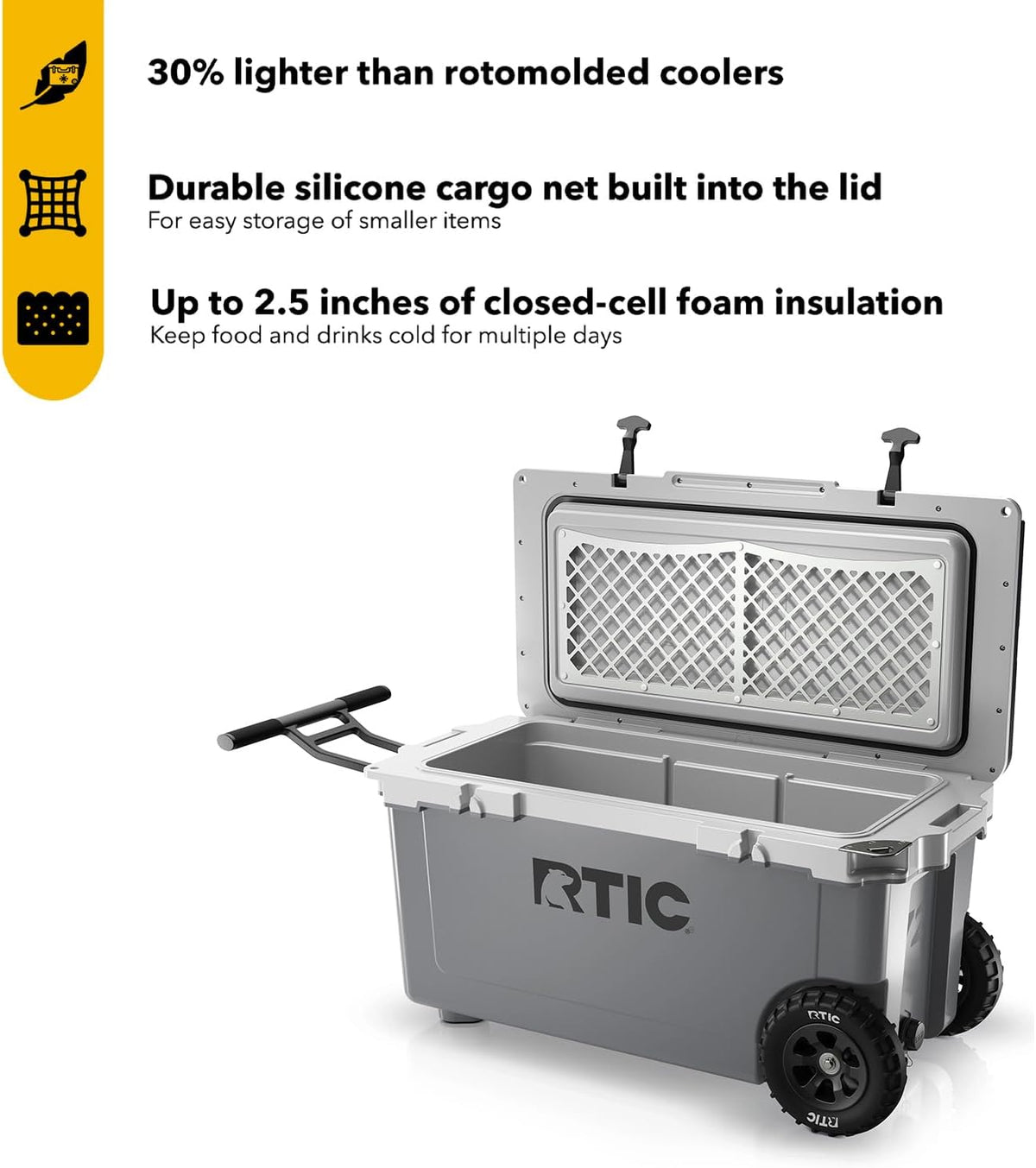 RTIC 72 QT Ultra-Light Wheeled Hard Cooler