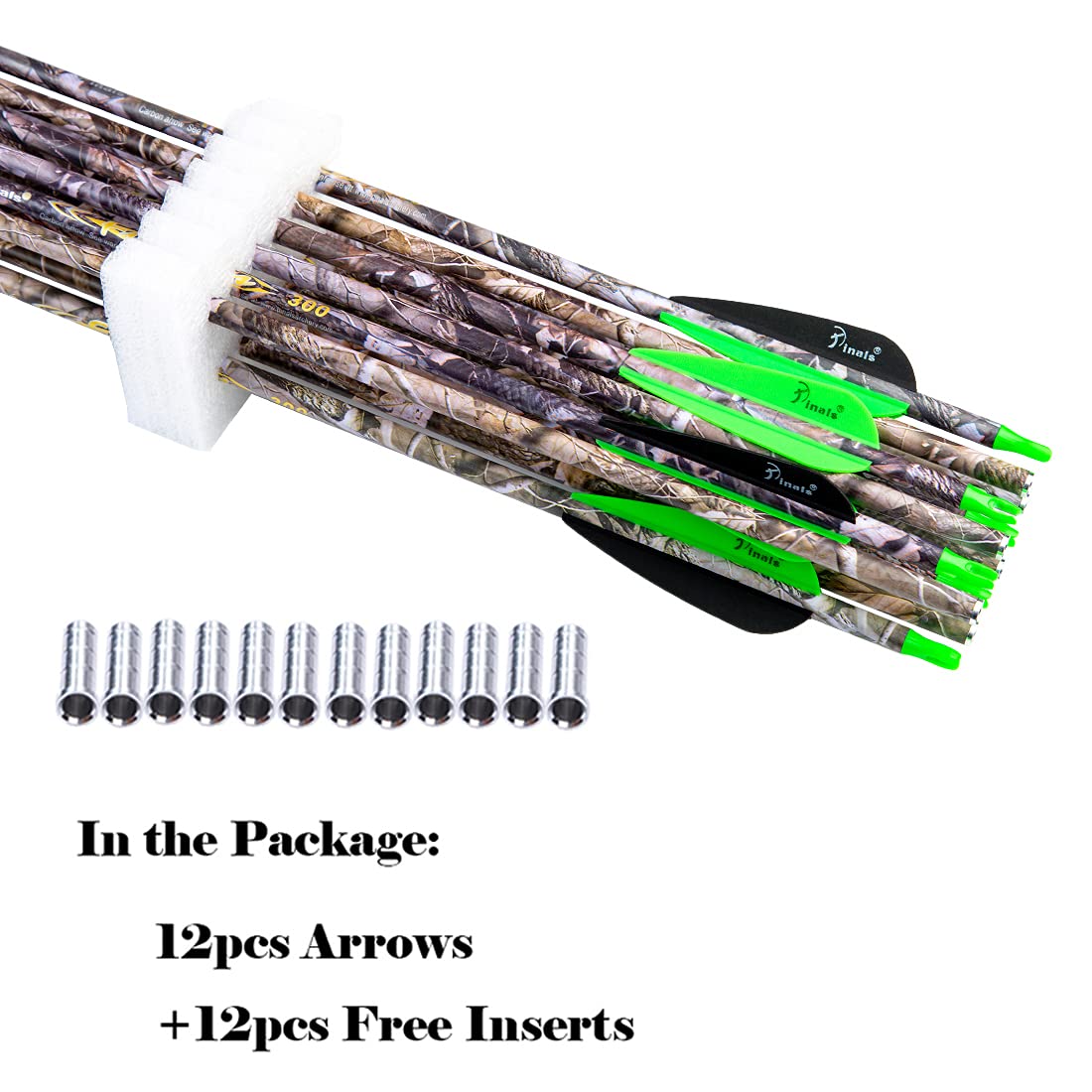 Archery 28 30 Inch 300 340 350 400 Spine Carbon Hunting Arrows