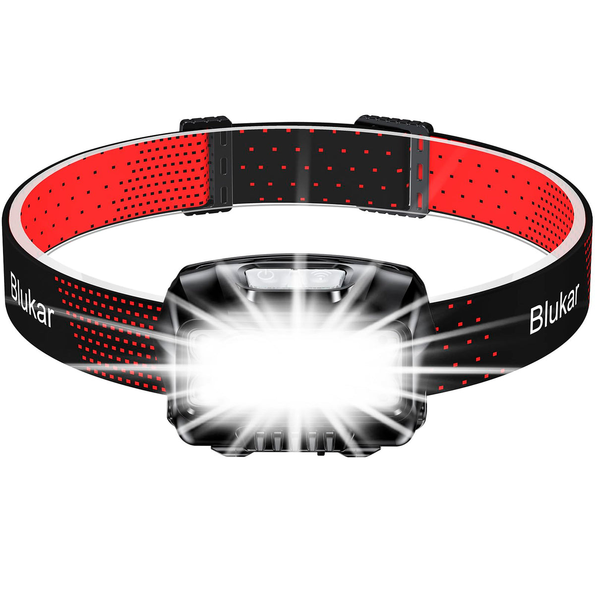 Blukar LED Headlamp Rechargeable, 2000L Super Bright Headlight Flashlight
