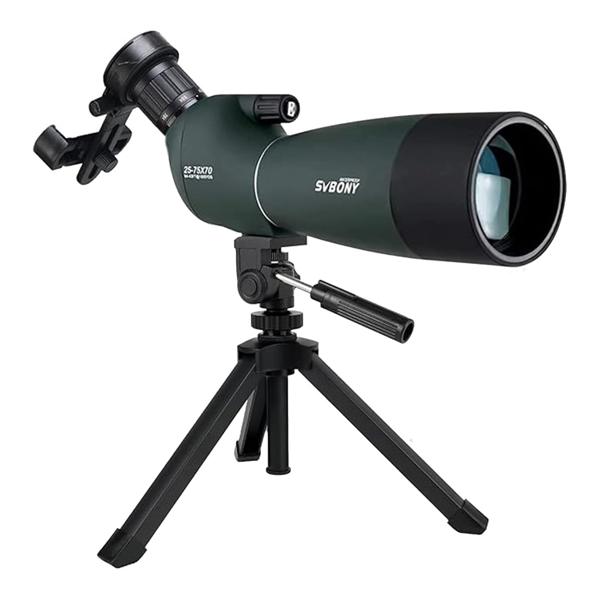 SVBONY SV28 Spotting Scope, Angled 25-75x70 with Tripod for Target Shooting
