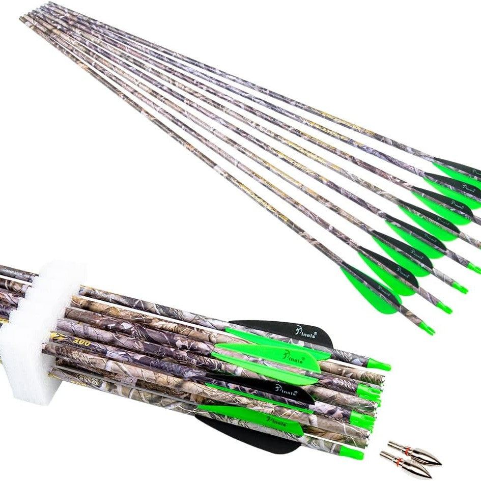 Archery 28 30 Inch 300 340 350 400 Spine Carbon Hunting Arrows