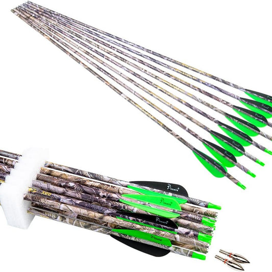Archery 28 30 Inch 300 340 350 400 Spine Carbon Hunting Arrows