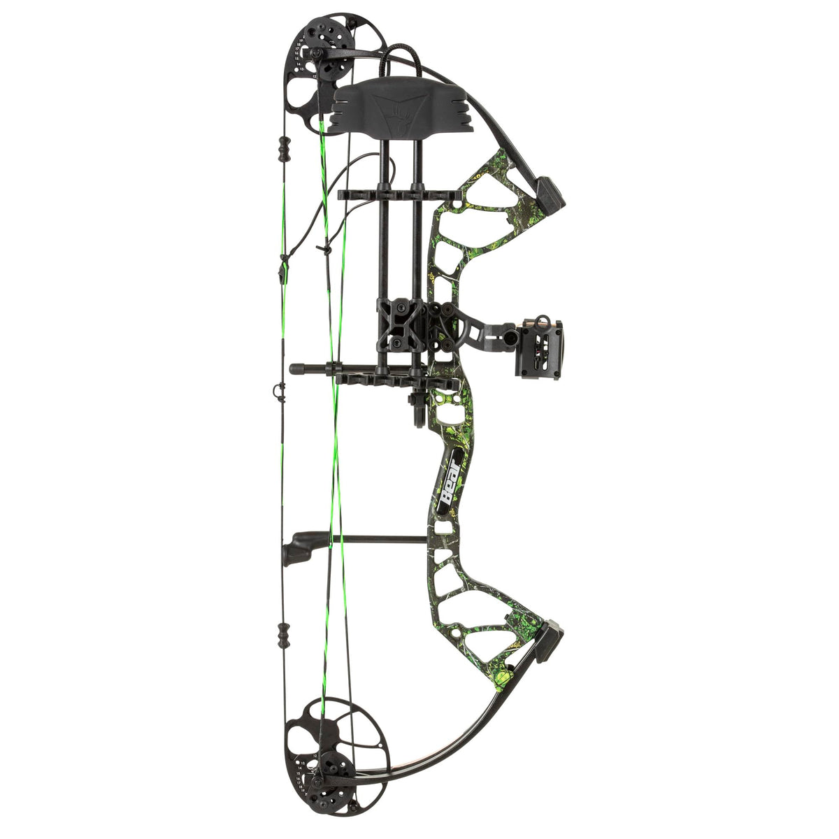 Bear Archery Royale Ready to Hunt Compound Bow Archery Set with Archery Accessories for Adults and Youths, 12”- 27” Draw Length, 5-50 Lbs Draw Weight, Up to 290 FPS