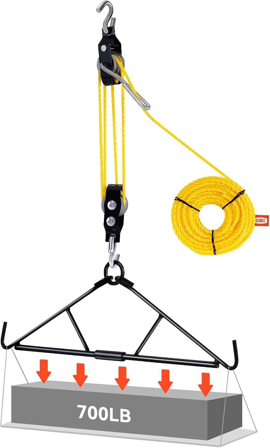 GearOZ Deer Hanger, Elk Hoist Pulley Lift System with Gambrel