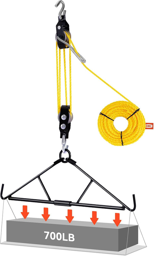GearOZ Deer Hanger, Elk Hoist Pulley Lift System with Gambrel