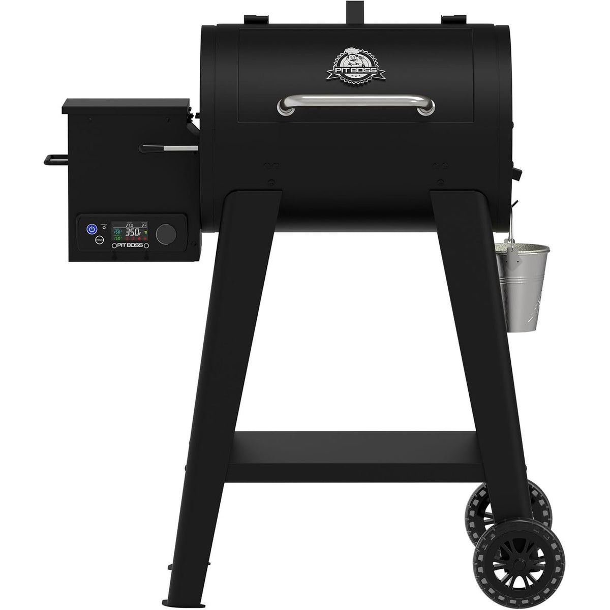 Pit Boss 500 FB2 Series Wood Pellet Grill & Smoker with Flame Broiler and LCD Digital Controller, 518-Sq. In. Cooking Space, 180°F to 500°F Temperature Range, Meat Probe, 5 lb. Pellet Hopper, Black