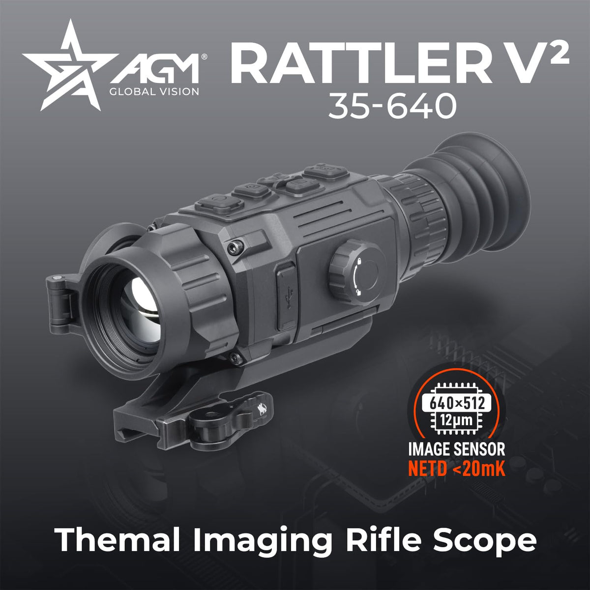 AGM Global Vision Rattler V2 Thermal Imaging Scope High-Sensitivity Sensor