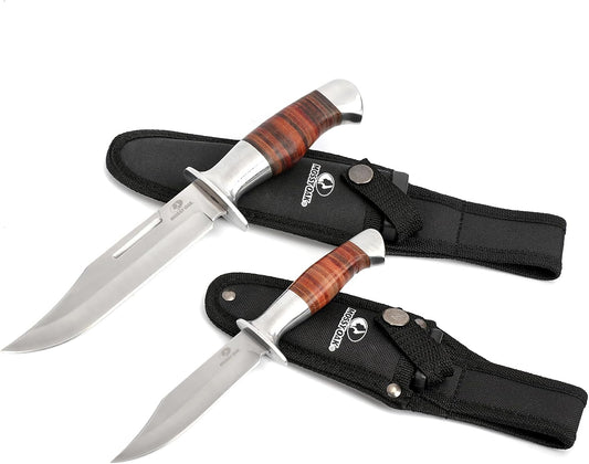 Mossy Oak 2-Piece Fixed Blade Bowie Knife Set with Sheath
