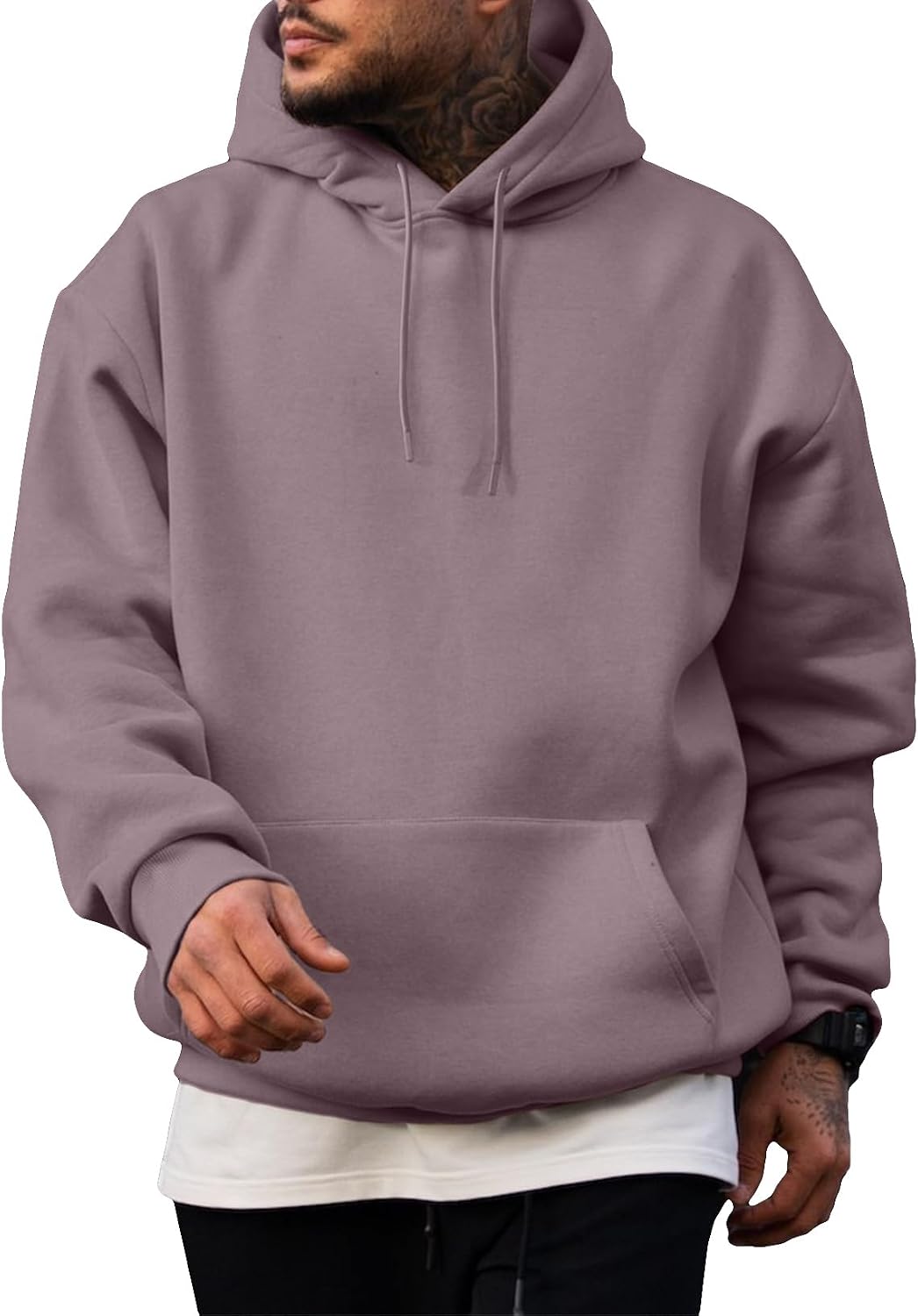 JMIERR Mens Fleece Lined Oversized Hoodie Pullover Sweatshirts