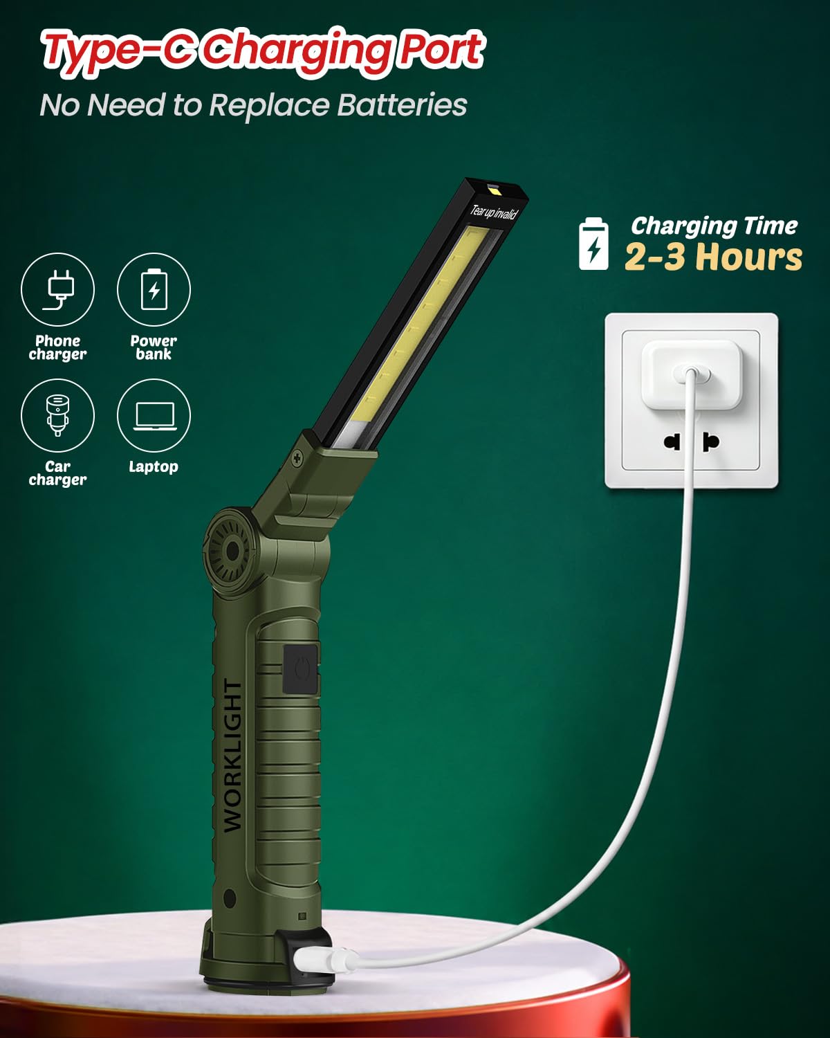 Coquimbo 2 Pack Rechargeable Work Light, Christmas Dad Gifts for Men Him