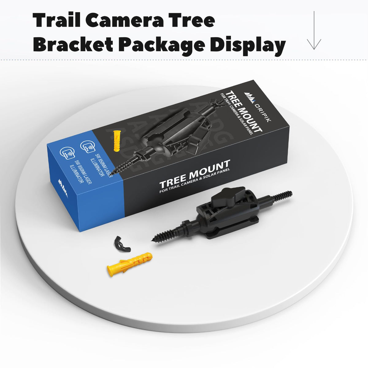 Adjustable Trail Camera Tree Mount: Game & Hunting Camera Outdoor Mounting Bracket Holder with Double 360° Swivel Tilt Ball Joints, 4 Pack