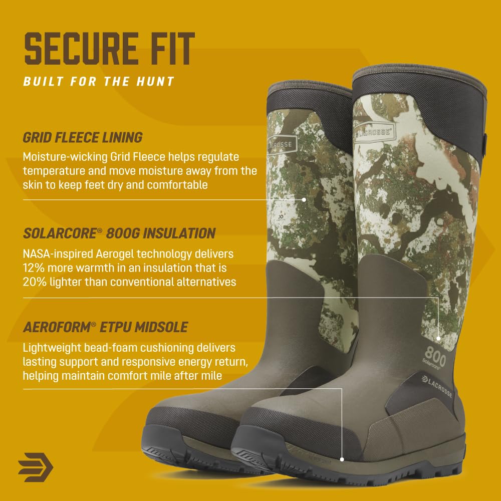 LaCrosse Mens AlphaBurly Aero 17" 800G Hunting Boots