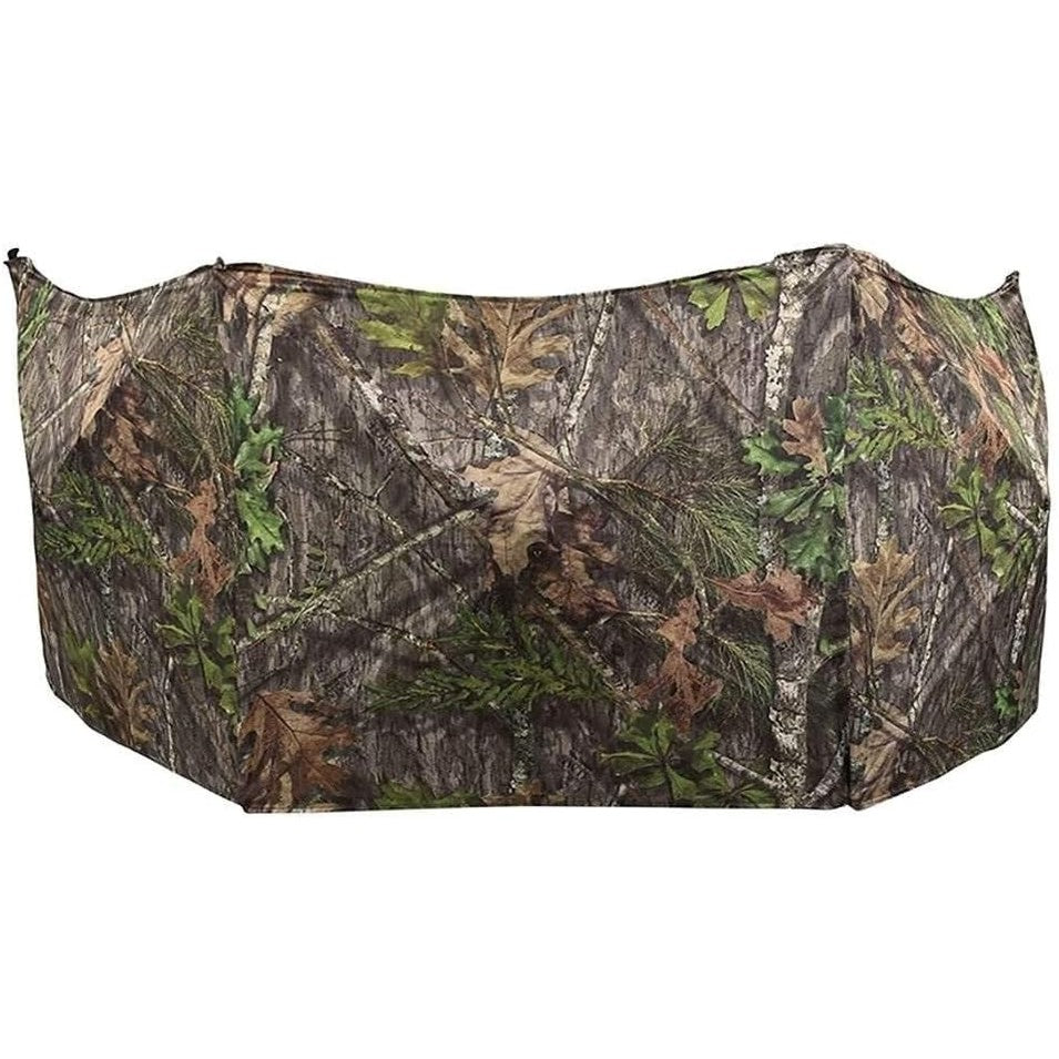 Ameristep Throwdown Ground 3D Leafy Die-Cut Camo Ultra-Compact Easy-Setup Three-Panel Low-Noise Run-and-Gun 2-Person Hunting Blind
