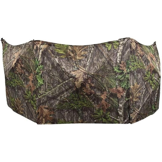 Ameristep Throwdown Ground 3D Leafy Die-Cut Camo Ultra-Compact Easy-Setup Three-Panel Low-Noise Run-and-Gun 2-Person Hunting Blind