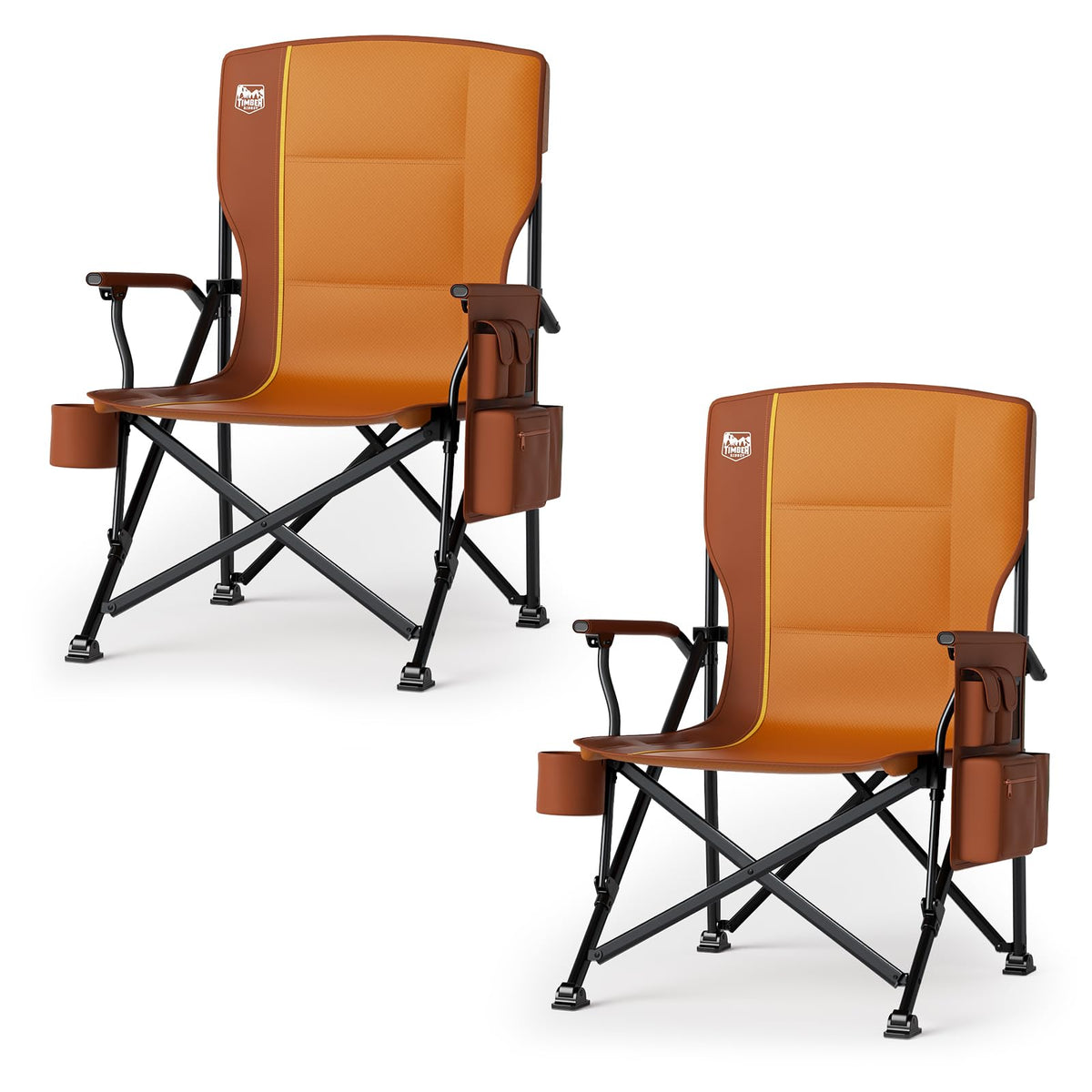 TIMBER RIDGE Oversized Folding Camping Chair High Back 500lbs