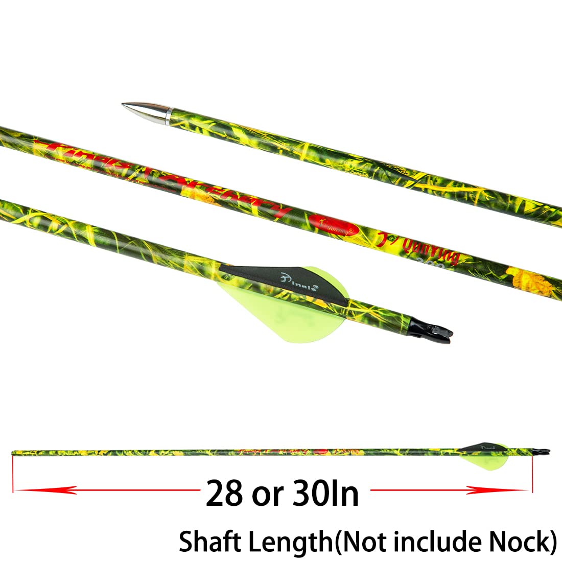 Archery 28 30 Inch 300 340 350 400 Spine Carbon Hunting Arrows