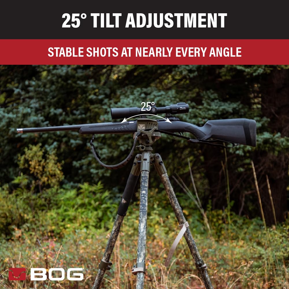 BOG DeathGrip Hunting Tripod, 7"-59", Lightweight, Gun Clamp, Shooting Rest