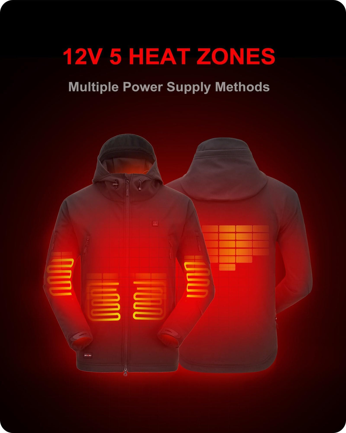 DEWBU Heated Jacket for Men with 12V Battery Pack