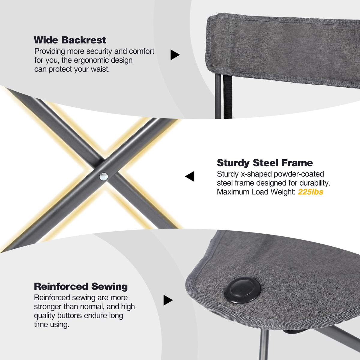 REDCAMP 2 Pack Tripod Hunting Chairs for Blinds