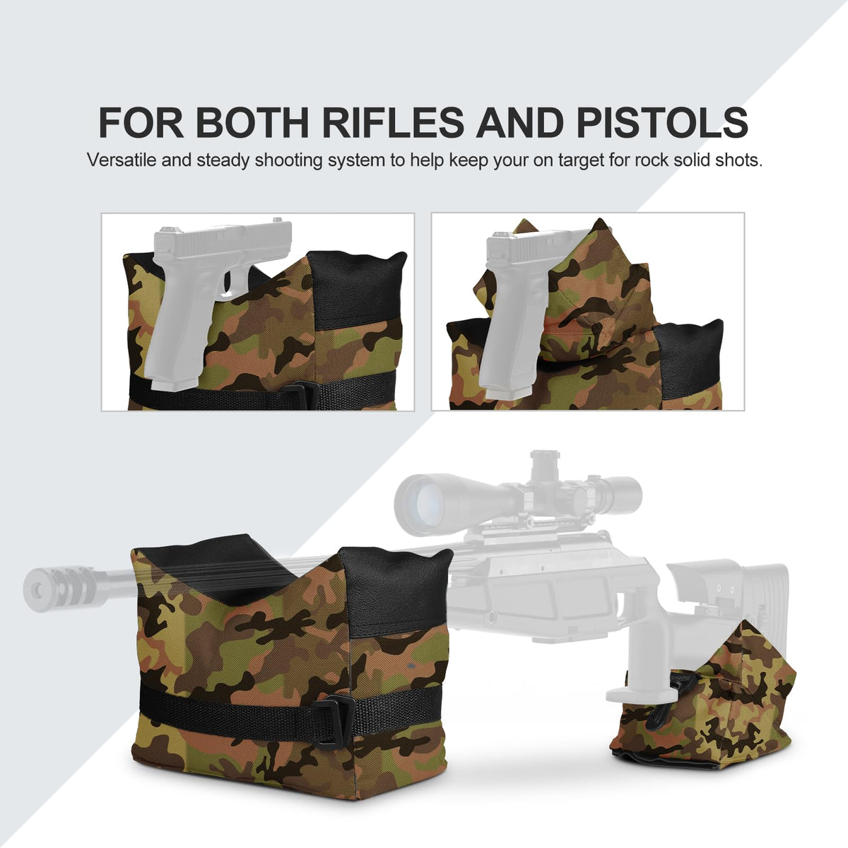 Twod Outdoor Shooting Rest Bags -Stand Holders Target