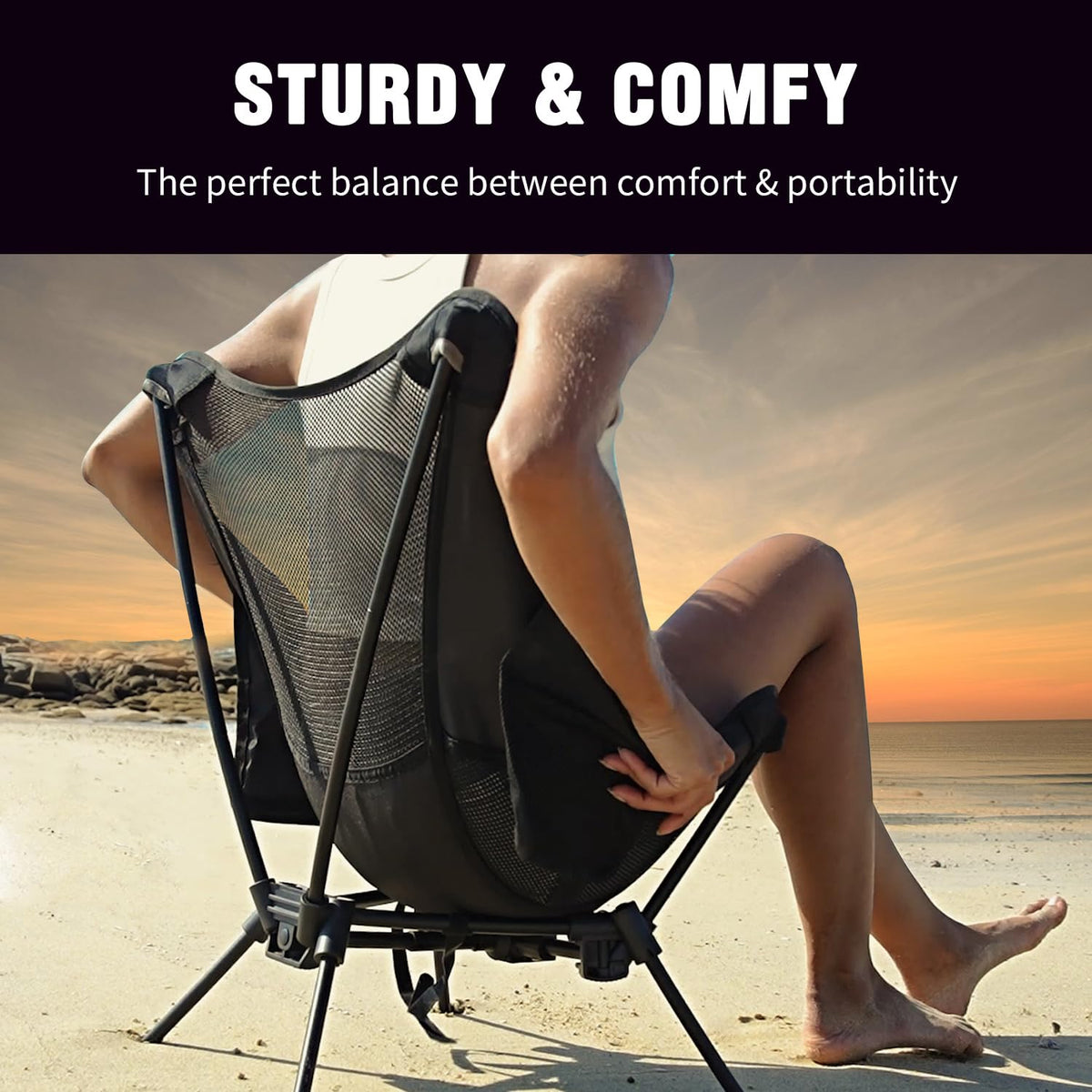MOON LENCE Camping Chair Portable Backpacking Chair - The 4th Generation Ultralight Folding Chair - Compact, Lightweight Foldable Chairs for Hiking Mountaineering Beach (Green)