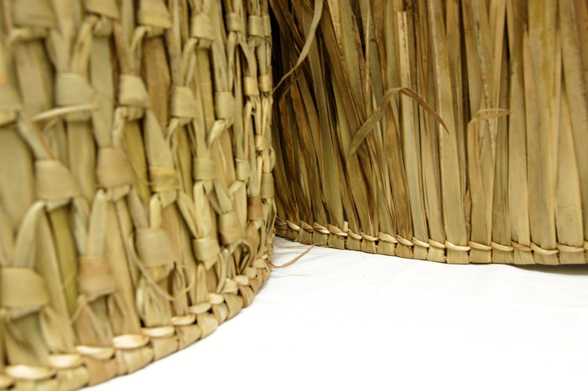 Forever Bamboo Mexican Palm Thatch Roof Runner Roll Duck Blind Grass Tiki Hut Thatch Duck Boat Blinds Palapa Thatch Roofing for Tiki Bar Huts 35 in H x 30 ft L