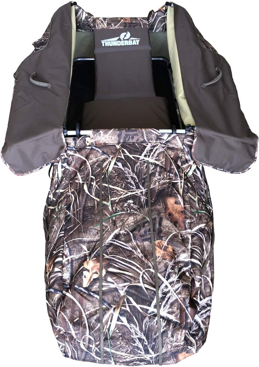 THUNDERBAY Waterfowl Layout Hunting Blind, Waterfowl Field Hunting Blind for Duck Hunting, Aluminum Frame Duck Blind