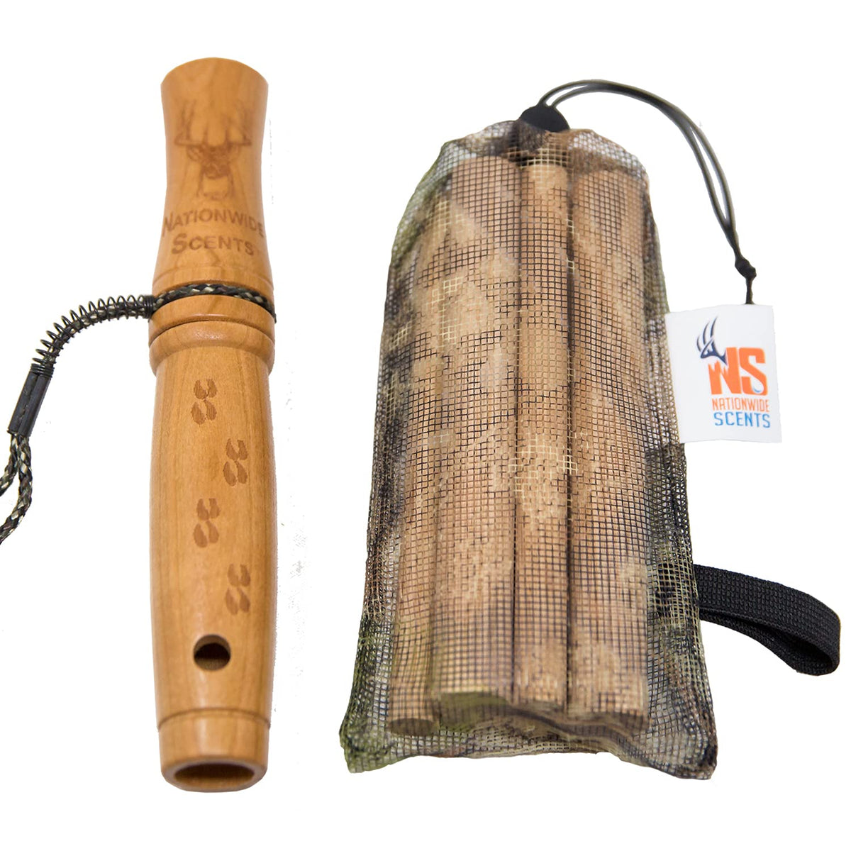 Nationwide Scents Deer Grunt Call and Rattle Bag Combo - Durable, All-Weather Deer Hunting Calls for Whitetail Bucks