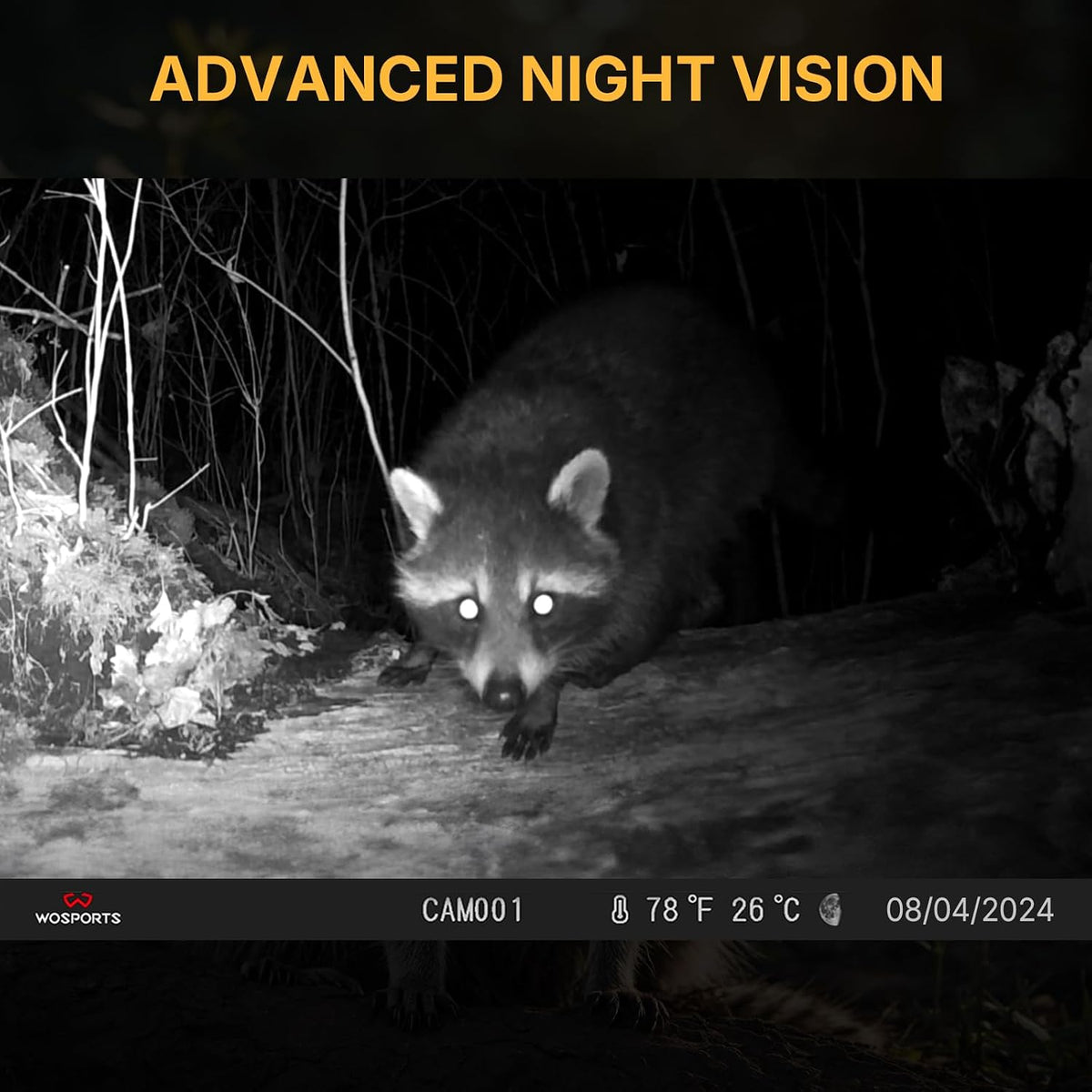 WOSPORTS Mini Trail Camera 30MP 1080P HD Game Camera with Night Vision Motion Activated Waterproof,Trail Cam with Fast Trigger Time for Outdoor Wildlife Monitoring