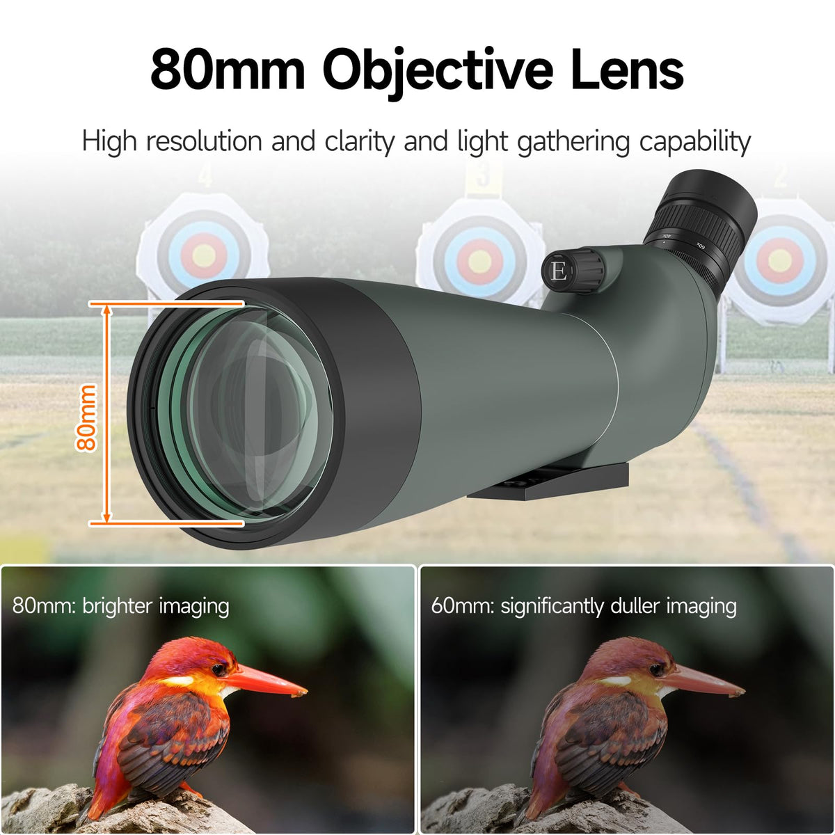 SVBONY SV28 Spotting Scope, Angled 25-75x70 with Tripod for Target Shooting