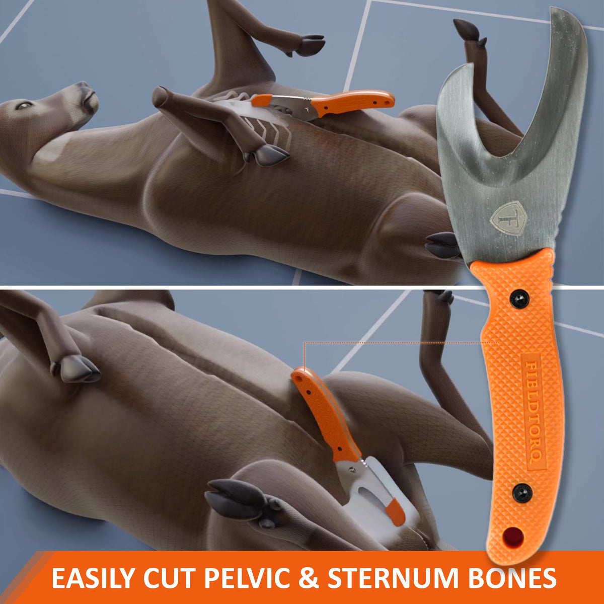Field Dressing Kit | 3-in-1 Super Tool with Sheath & Sharpener | Gut Hook | Deer Hunting Knife Set | Pakkawood | Men's Hunting Gift Accessory