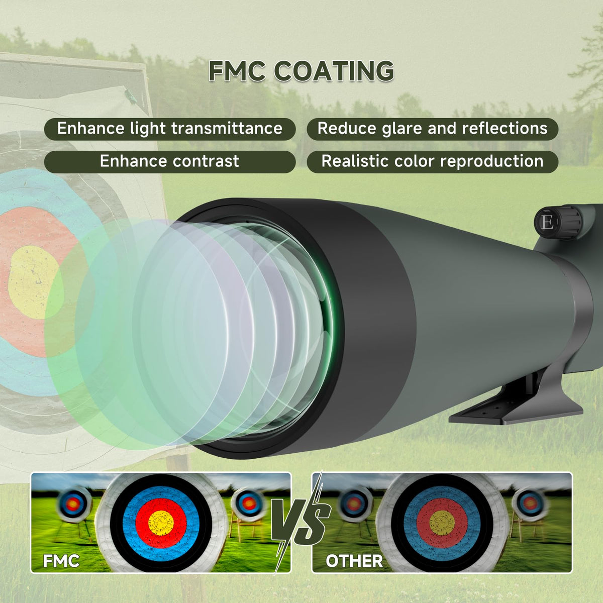 SVBONY SV28 Spotting Scope, Angled 25-75x70 with Tripod for Target Shooting