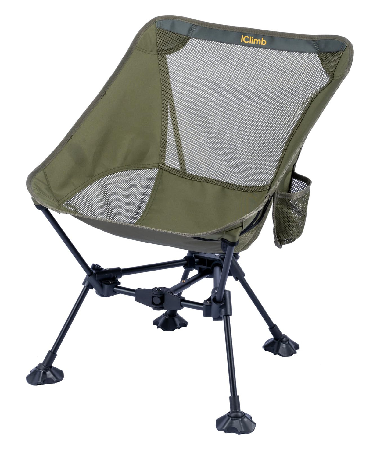 iClimb Ultralight Compact Folding Anti-Sinking Chair, Black