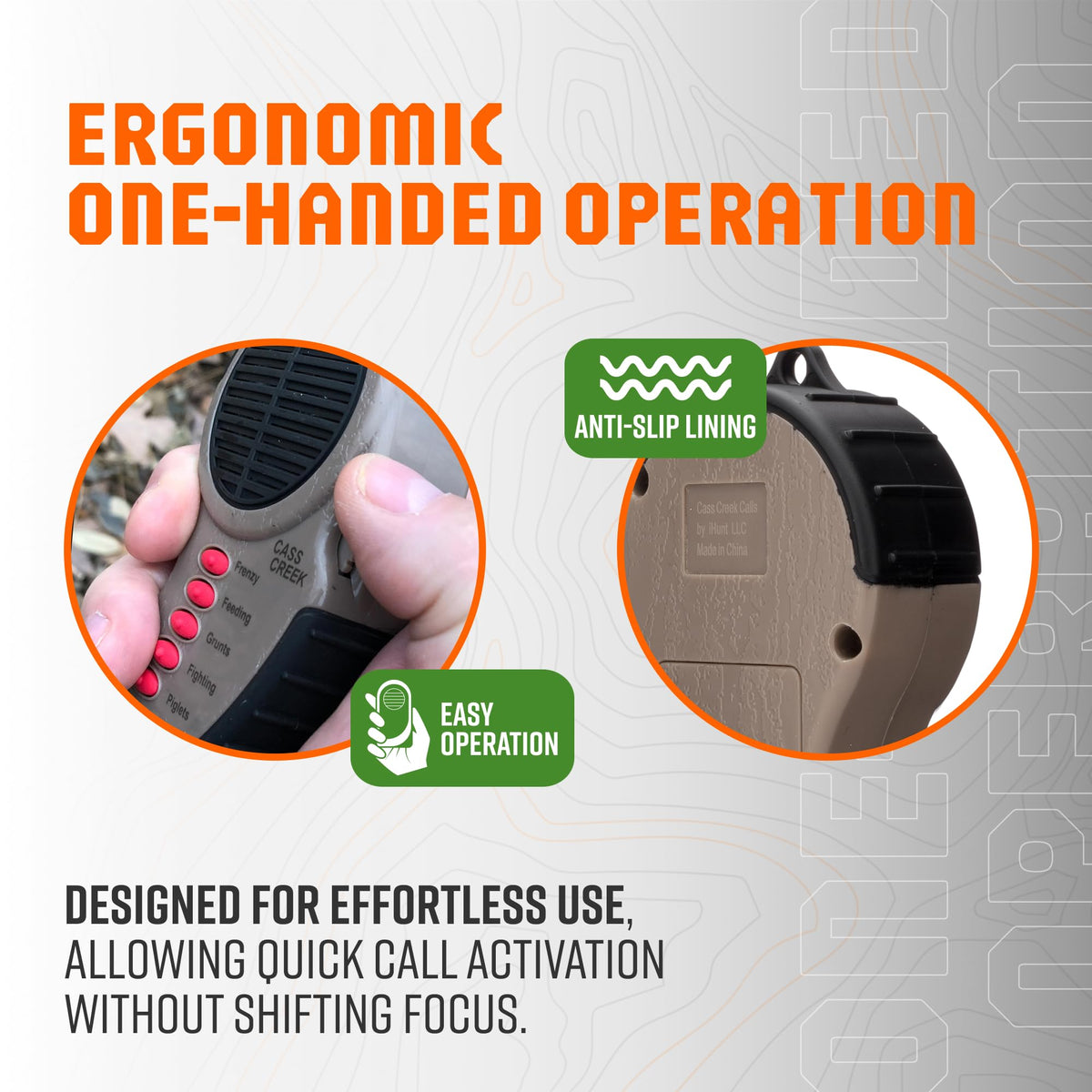 Cass Creek Ergo Call, Handheld Electronic Hunting Call, Compact Design, 5 Authentic Calls in 1, Expert Calls for Everyone