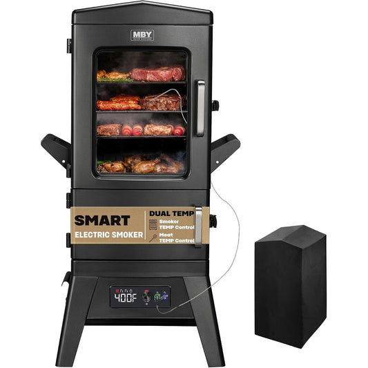 Stand Digital Electric Smoker with Cover, Max Temperature 350°F (616sq.in)