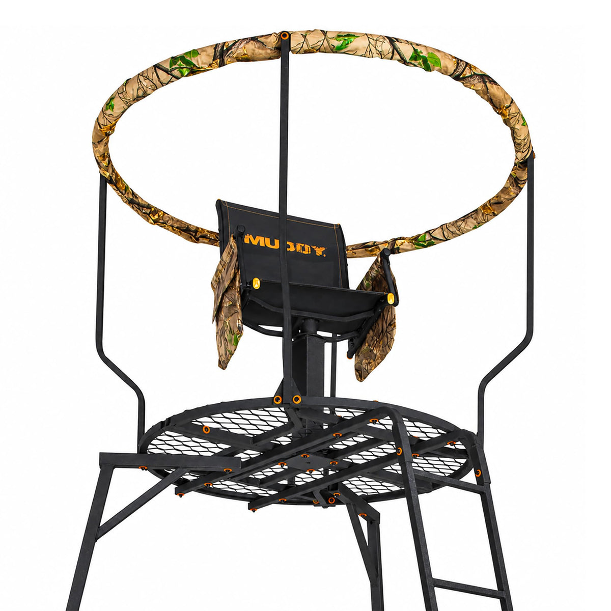 Muddy Outdoor Hunting Climbing Ladder, Tree Stand with Flex-Tek Seat and Steel Frame