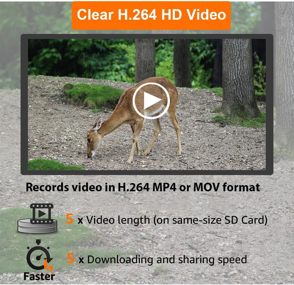 GardePro A3S Non-Cellular Trail Camera, 1296P HD Video with Sound